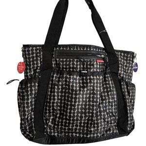 Skip Hop Duo Double Handles Signature Diaper Bag Baby Tote SZ XL Black - BNWT